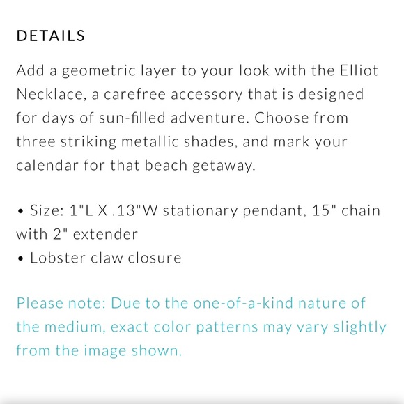 Kendra Scott Gold Elliot Necklace Silver Gem Stone - Picture 8 of 8